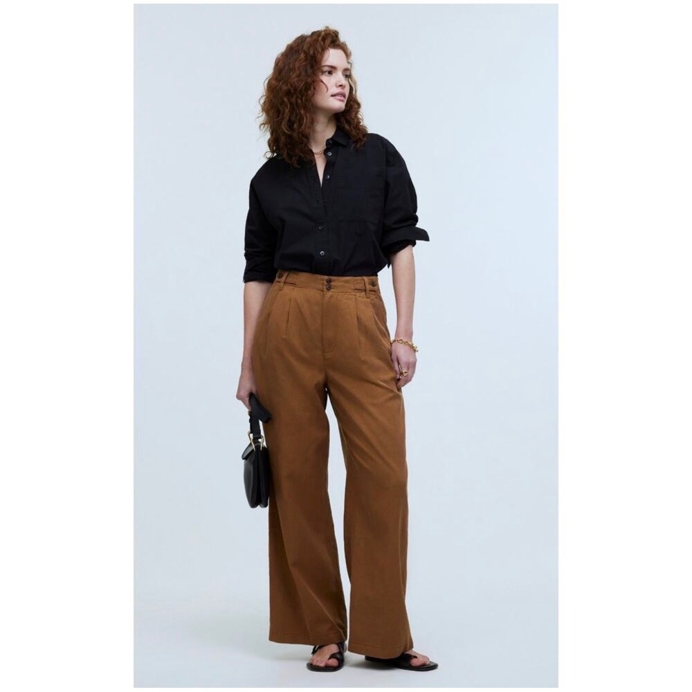Madewell Harlow Wide Leg Trouser Pants Camel Size 16W
